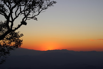 Fototapeta na wymiar sunset and sunrise