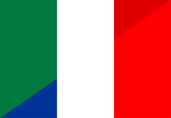 italy france flag