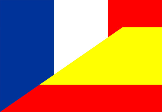 France Spain Flag