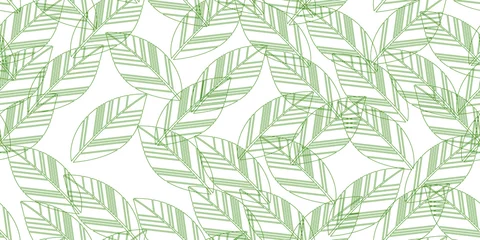 Behang groene naadloze bladeren © Nataly-Nete