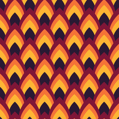 Vector abstract seamless pattern with pointed ovals