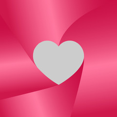 Pink logo heart icon. Vector illustration.