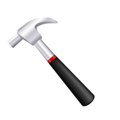 realistic silhouette color of hammer tool vector illustration