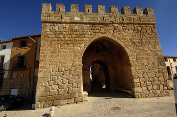 Fototapeta premium Entrance of Village, Monteagudo de las Vicarias, Soria province,Castilla-Leon, Spain