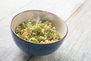 Asian dried noodles bowl