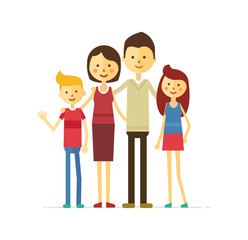 family portrait at the simple style