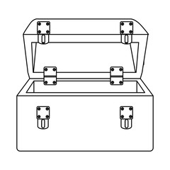 sketch silhouette tool box icon vector illustration