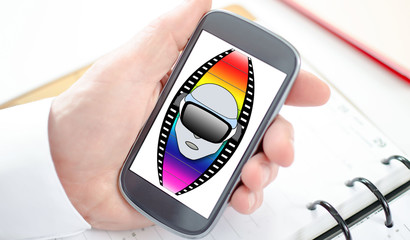 Virtual reality concept on a smartphone
