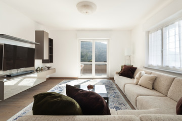 Living room with big sofas