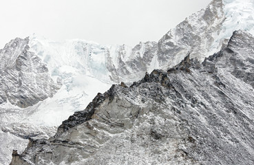 Everest region in bad weather after a snowfall - Nepal - 138693331