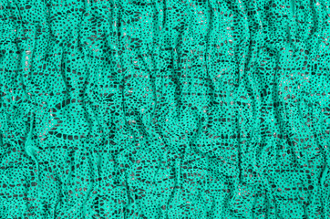 The background fabric folds of blue and sea colors.