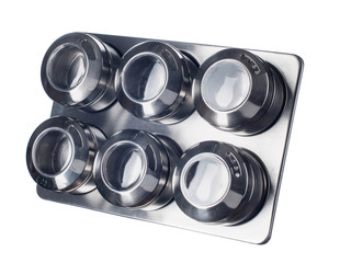 Empty metal spices rack