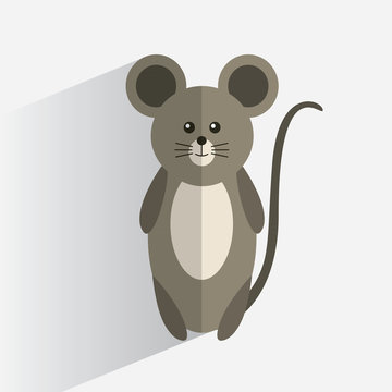 Logo  Mouse Flat Design.