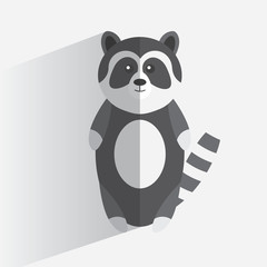 Logo raccoon flat design
