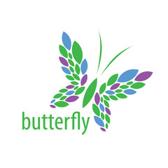 vector butterfly logo