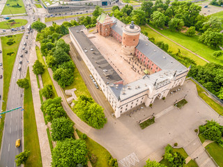 Zamek lubelski widziany z lotu ptaka. © art08