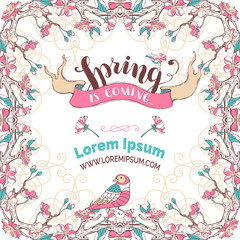 Spring is coming card.