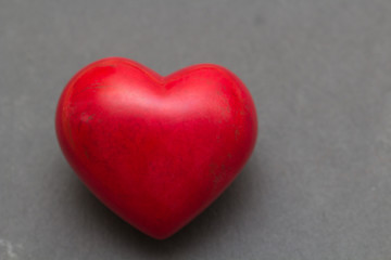 red heart on slate