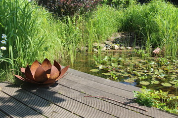 Gartenteich, Steg