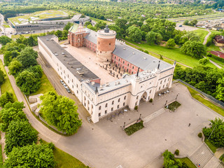 Zamek lubelski z lotu ptaka. - obrazy, fototapety, plakaty