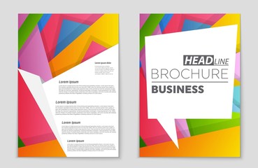 Fototapeta premium Abstract vector layout background set. For art template design, list, front page, mockup brochure theme style, banner, idea, cover, booklet, print, flyer, book, blank, card, ad, sign, sheet,, a4.