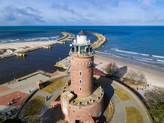 Plaid avec motif Phare Lighthouse on the baltic seashore