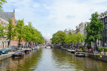 Canal of amsterdam, netherlands