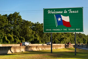 Fotobehang Welcome to Texas sign © idoerenberg