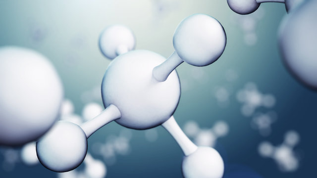 3d illustration of molecule model. Science or medical background