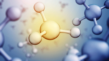 3d illustration of molecule model. Science or medical background