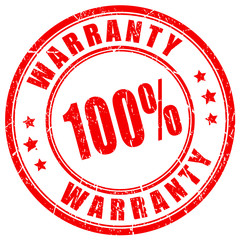 Warranty vector rubber stamp