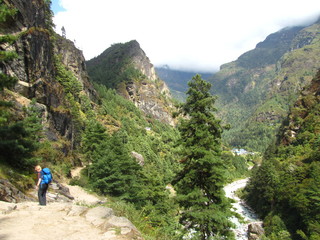 Fototapeta na wymiar Mountain river gorge