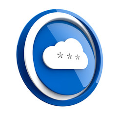 ikona plastikowa 3D niebieskie koło i pierścień