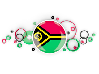 Round flag of vanuatu with circles pattern