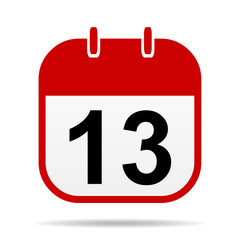 Fototapeta premium 13 calendar icon 