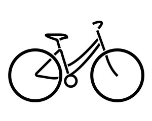 pittogramma biciletta nero vettroiale