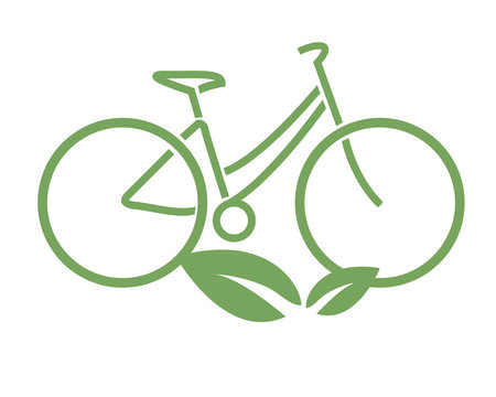 logo bicicletta ecologica vettoriale