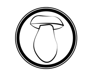 logo fungo porcino vettoriale vero