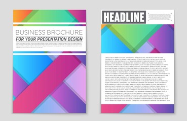 Fototapeta premium Abstract vector layout background set. For art template design, list, front page, mockup brochure theme style, banner, idea, cover, booklet, print, flyer, book, blank, card, ad, sign, sheet,, a4.