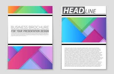 Fototapeta premium Abstract vector layout background set. For art template design, list, front page, mockup brochure theme style, banner, idea, cover, booklet, print, flyer, book, blank, card, ad, sign, sheet,, a4.