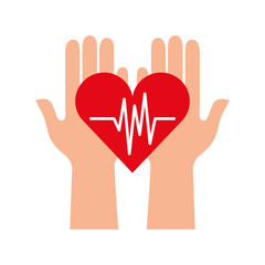 cardiology pulse isolated icon vector illustration design