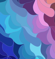 Vector wave background of doodle hand drawn lines