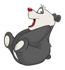 Fototapeta premium Illustration of a Cute Panda. Cartoon Character 
