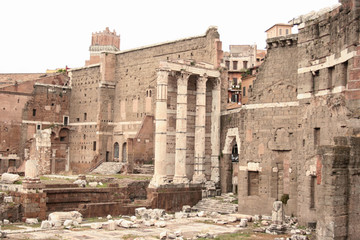 Fototapeta na wymiar view of fori imperiali rome