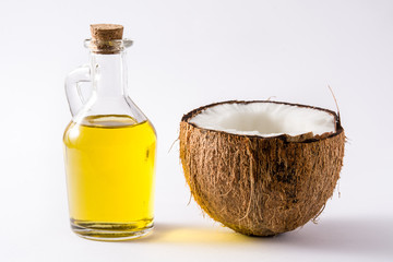 Coconut oil isolated on white background
