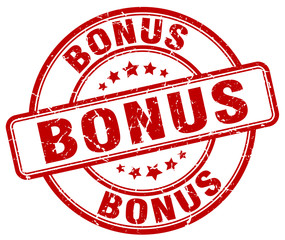 bonus red grunge round vintage rubber stamp