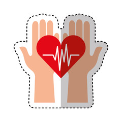 cardiology pulse isolated icon vector illustration design