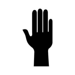 hand human silhouette icon vector illustration design