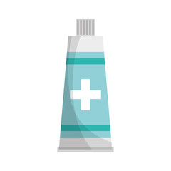medicine cream bottle isolated icon vector illustration design