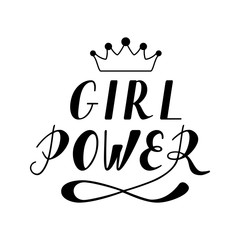 Hand written lettering Girl Power